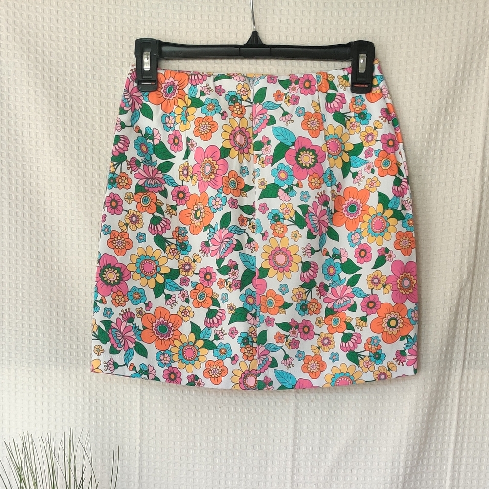 Love On A Hanger Multi-Color Floral Mini Skirt Juniors Size 1